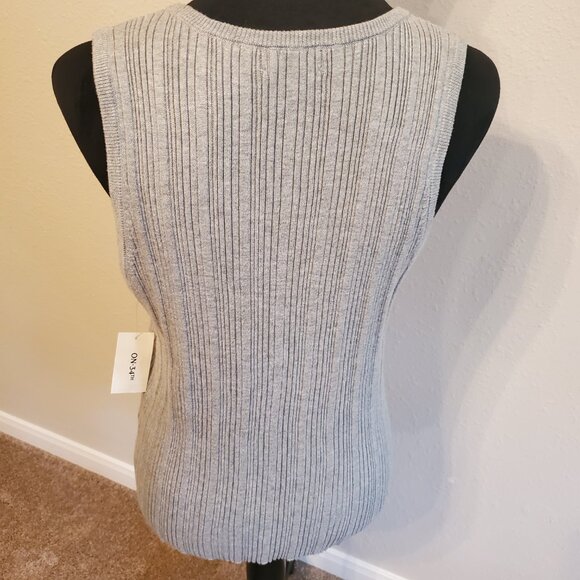 On 34TH Women's Ribbed Trim Sleeveless Crew Neck Tank Top Size 2XXL. - Picture 6 of 12